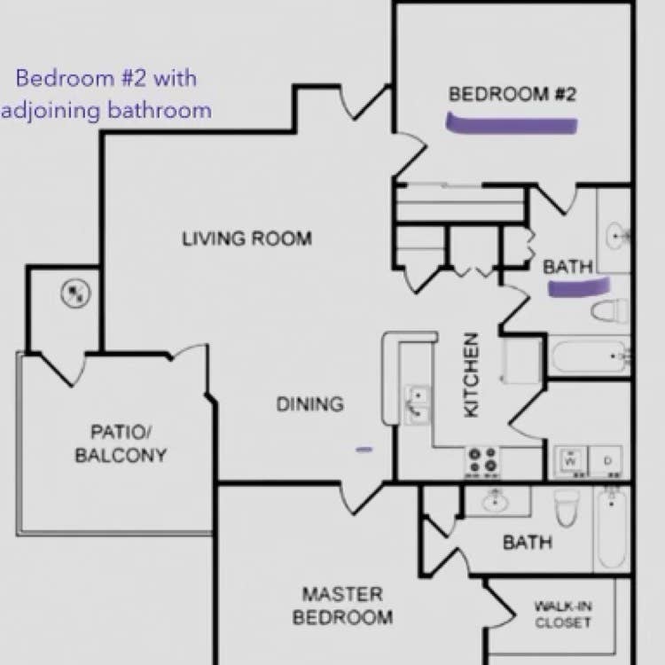 Unfurnished bedroom/bath for rent