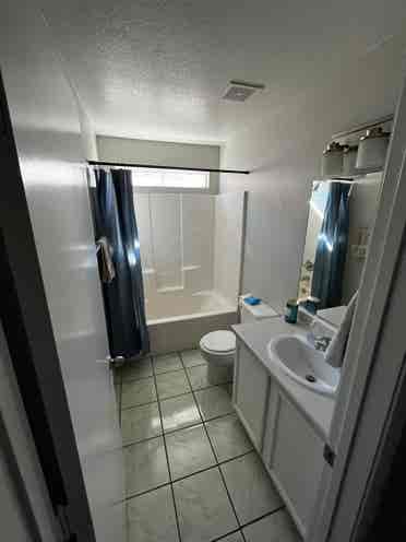 Room and bathroom, bed optional