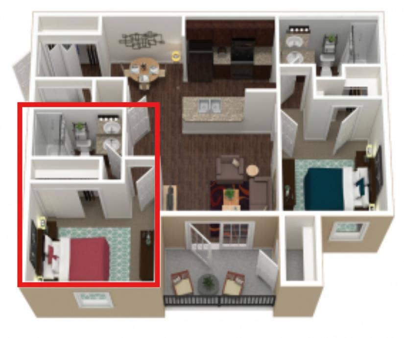 2 Bedroom Unit at Eagle Landing