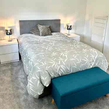 Large double bed fully furnished