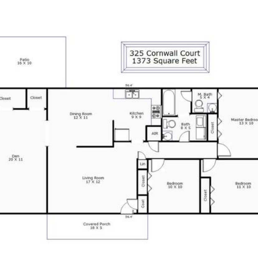 Master bedroom & attached  bath