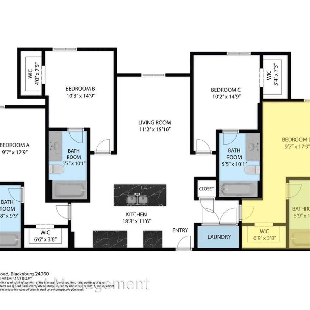 One bedroom - one bathroom