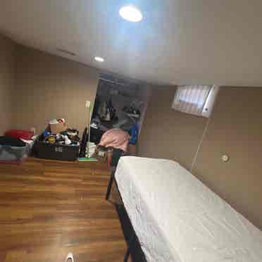 Furnished basement bedroom 