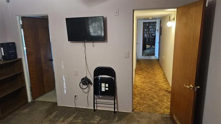 Master bedroom with attached bath.