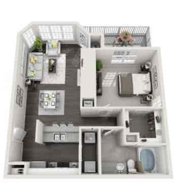 1 
bath apartment