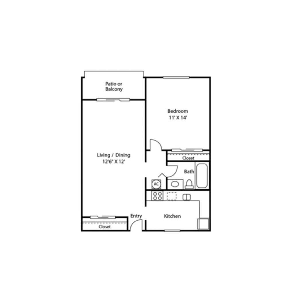 One bedroom apartment for rent!