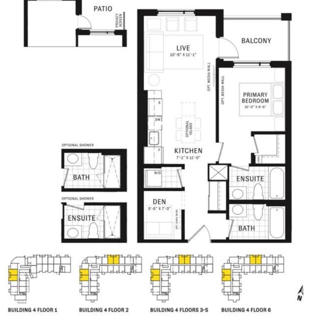 Brand new Condo 1 + den