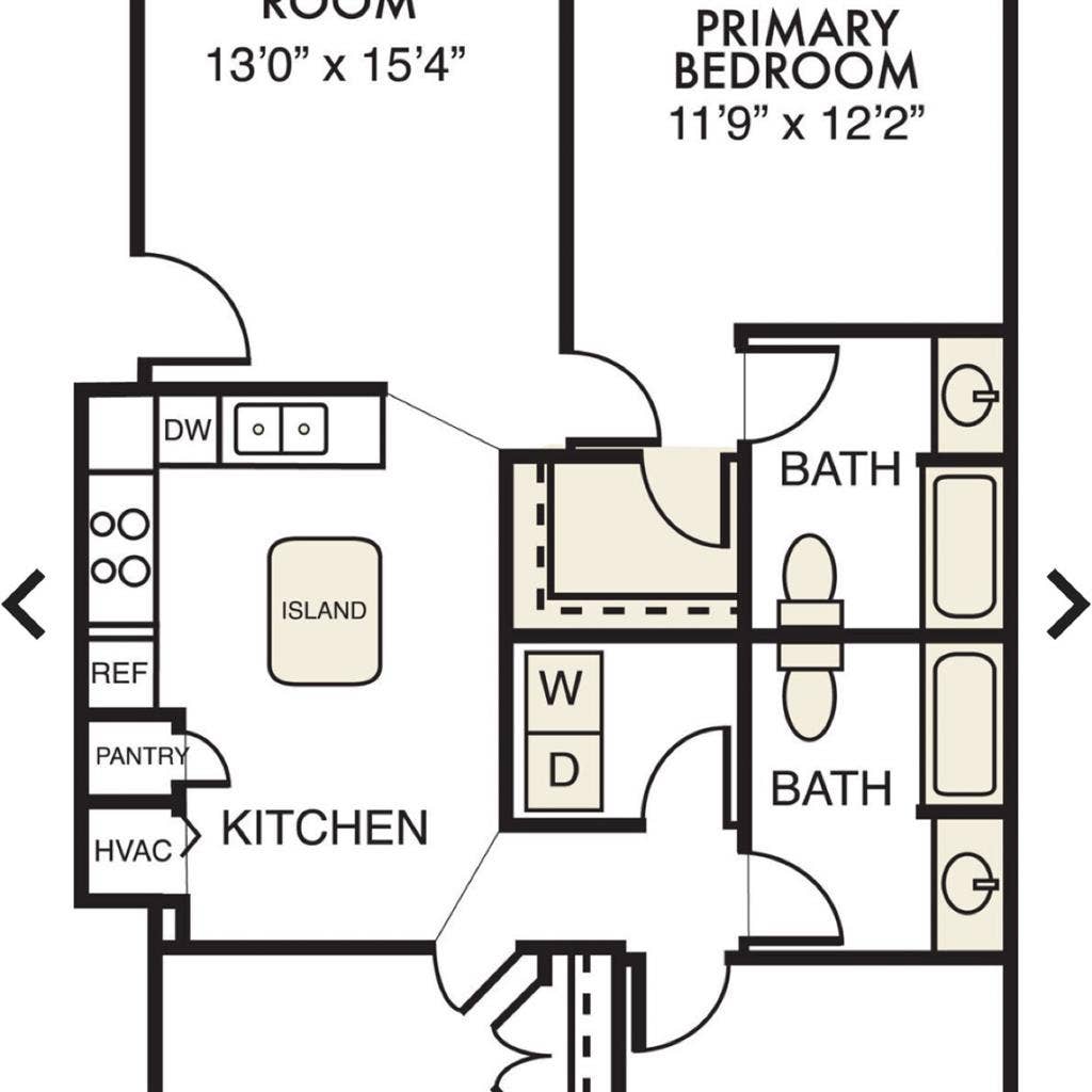 Room and bathroom/amenities 