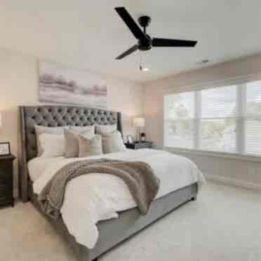 Master bedroom in Kennesaw townhome