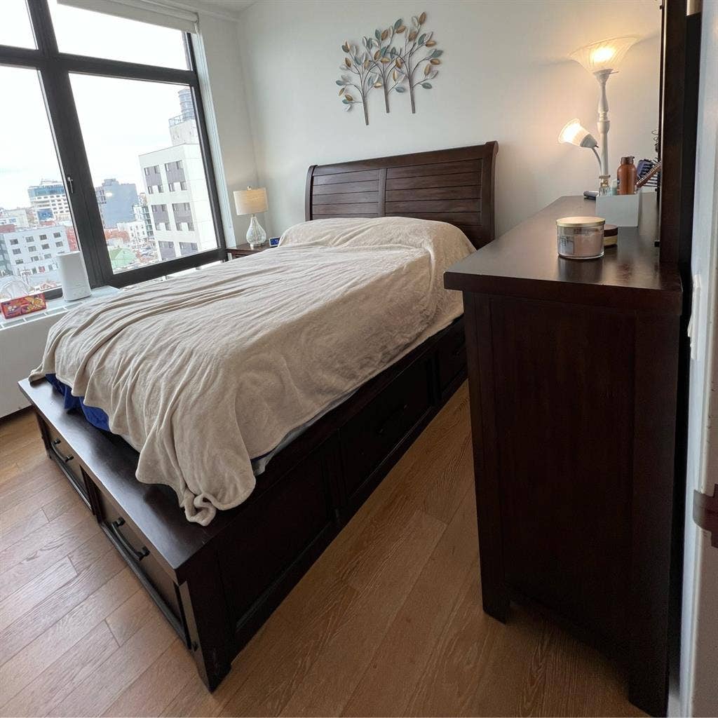 Large bedroom in luxury building