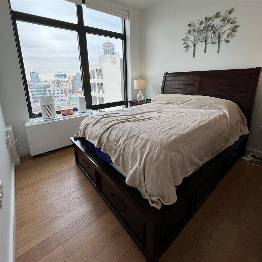 Large bedroom in luxury building