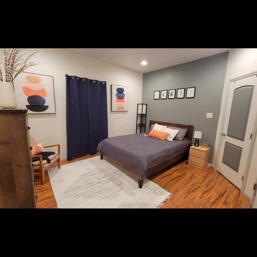 Large bedroom with walk in closet!