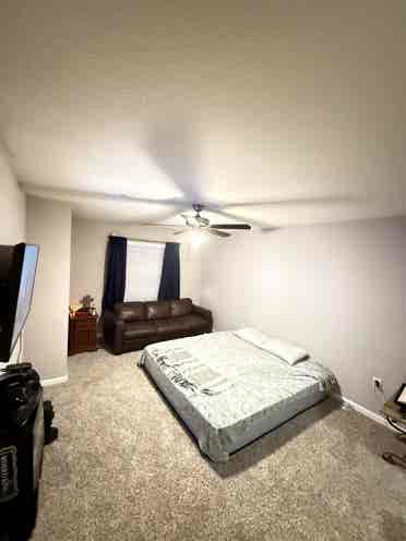 Master bedroom with deep closet.