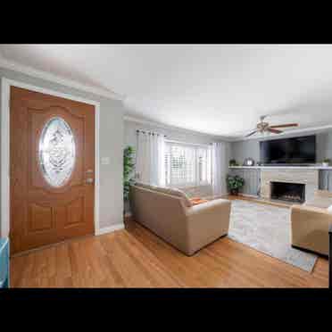 Master bedroom and private bathroom