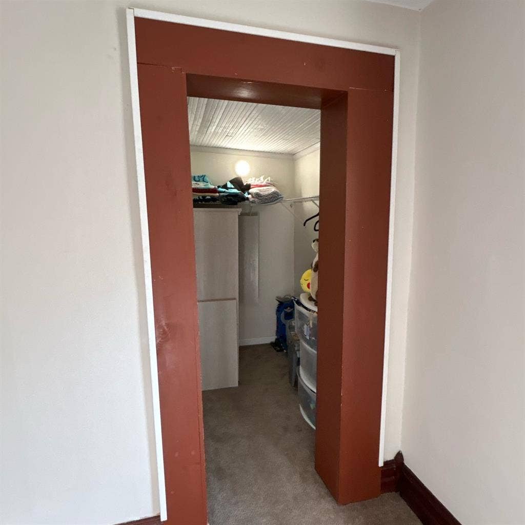 Room with walk in closet