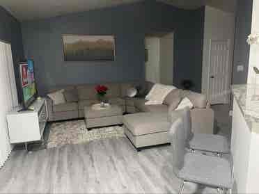 Huge space two living rooms!