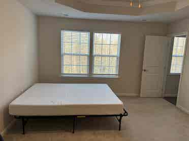 Master bedroom in a new townhome