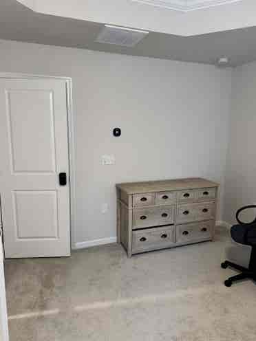 Master bedroom in a new townhome