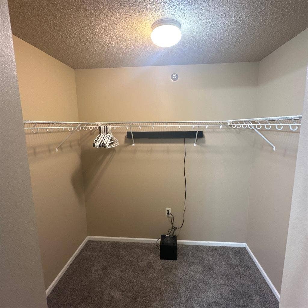 1 bedroom with bathroom attached.