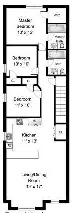 3 Bedrooms / 2 Baths Apartment