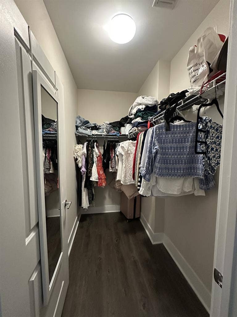 1 bed private bath walk in closet