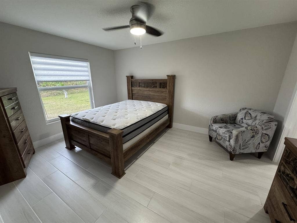 Master bedroom with full bath