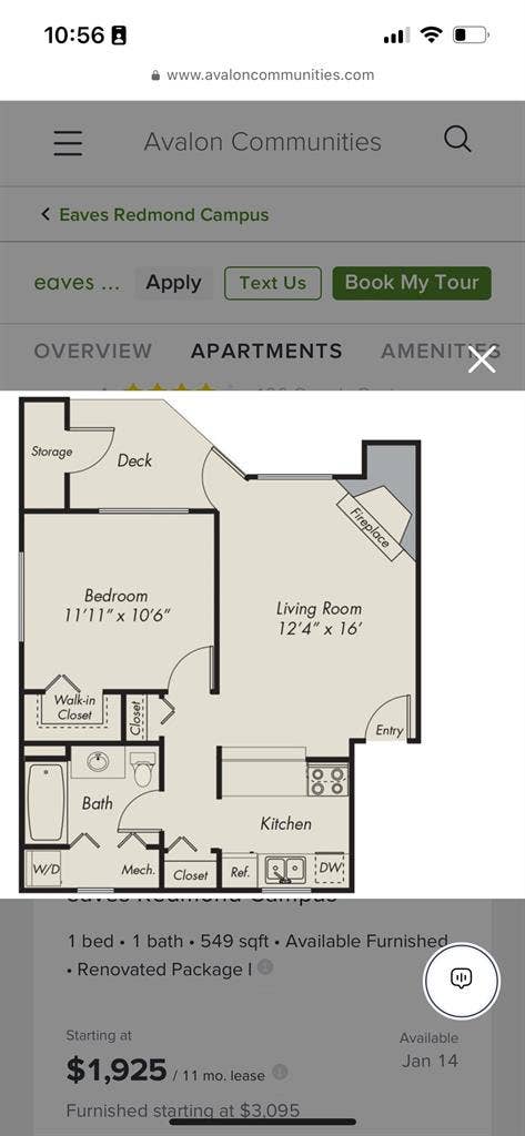 Sub lease available B apartment