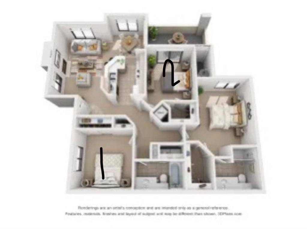 Rooms occupied but view floor plan