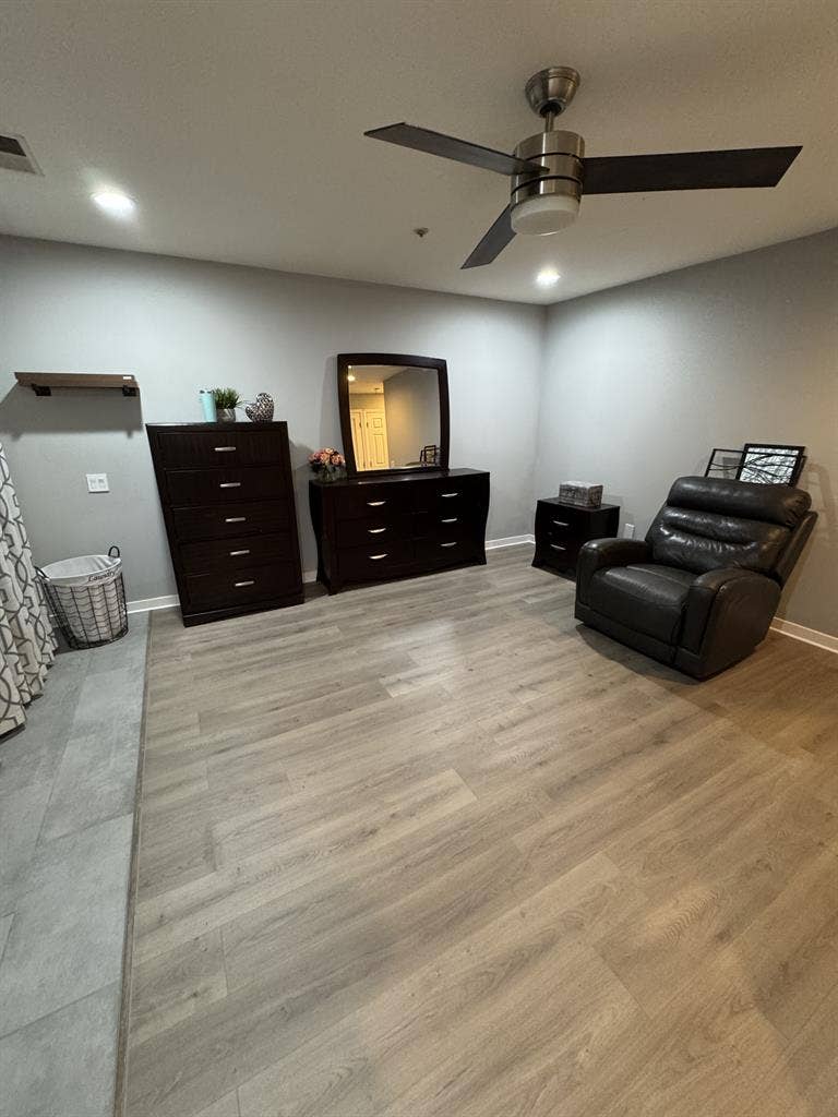 Basement with private full bathroom