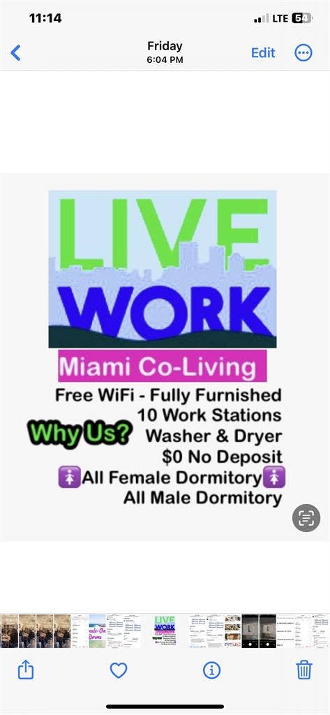 Miami Live/Work $ a day