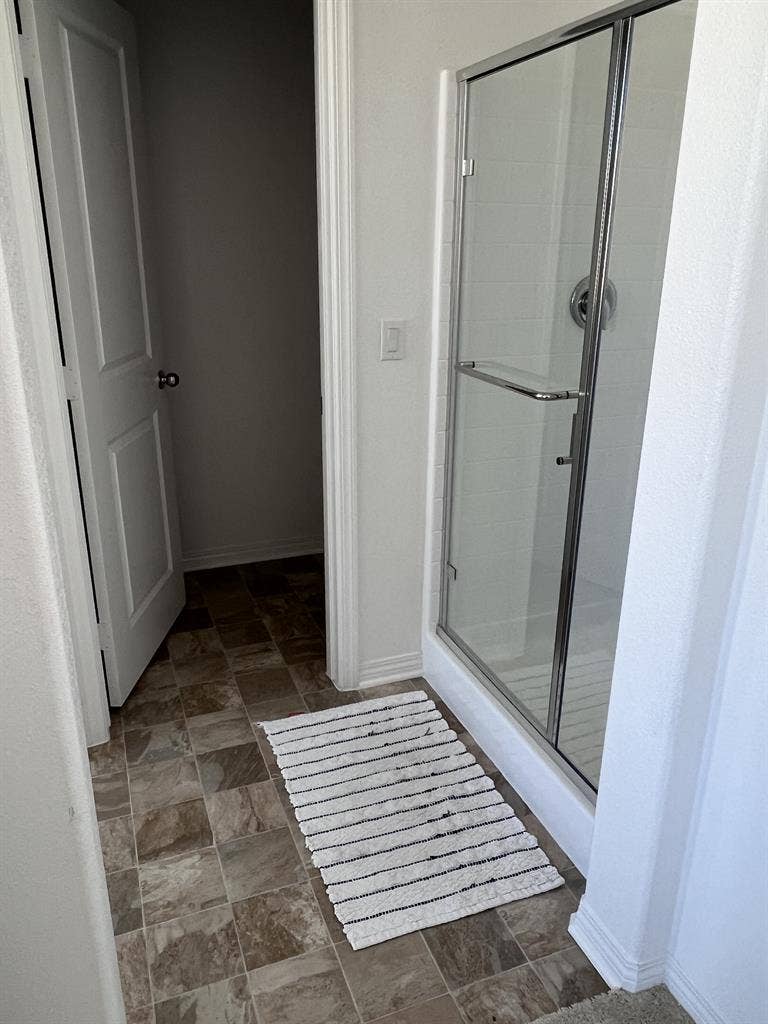 Master bedroom with walk-in closet.