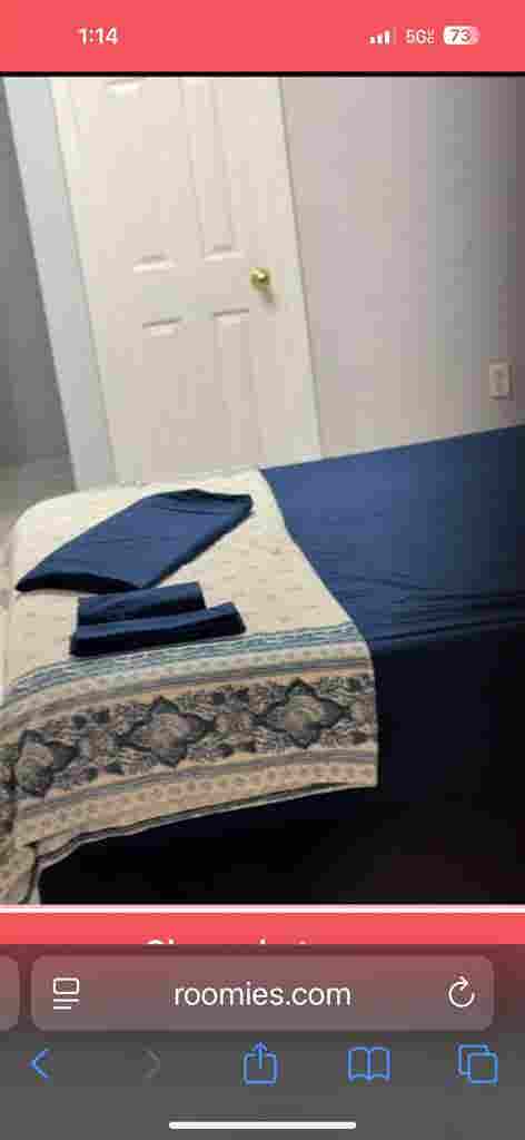 Furnished room with own 
bathroom