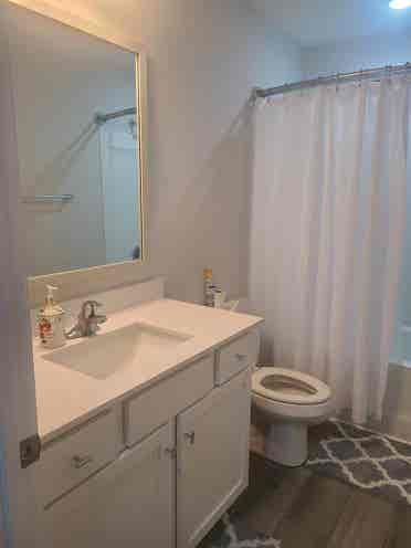 A two srory home 
Bedroom upstairs