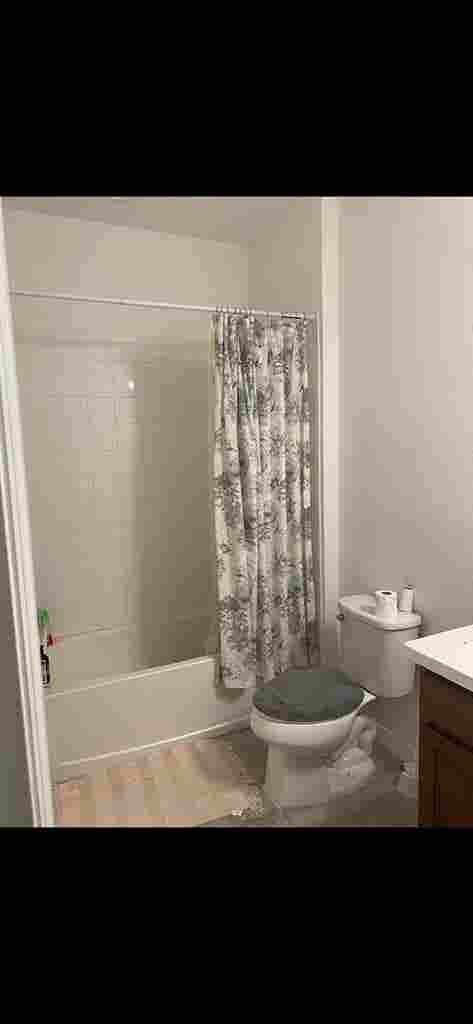 Spacious bedroom with separate bath