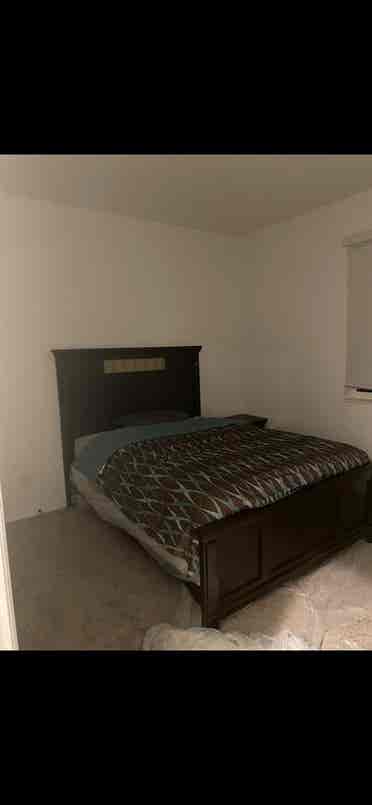 Spacious bedroom with separate bath
