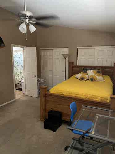 Master size bedroom &  private bath