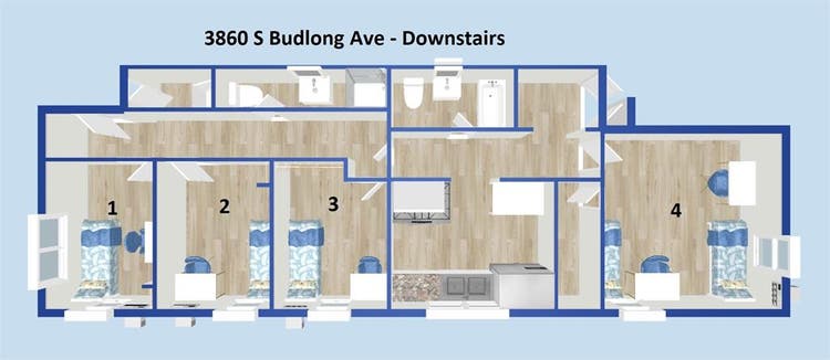 Two Bed Private Room Prime location