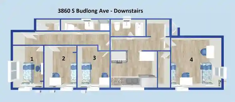 Two Bed Private Room Prime location