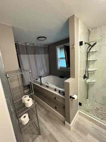 Furnished, master bed and bath