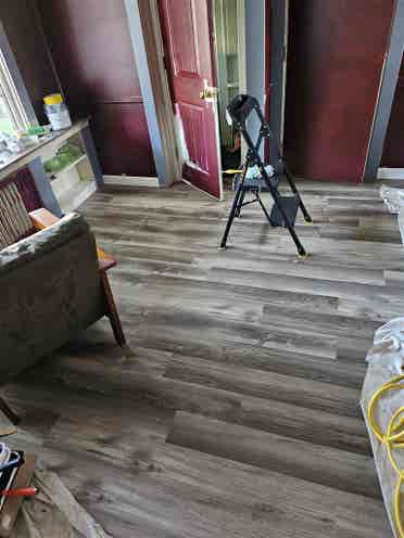 New flooring in a nice neighborhood