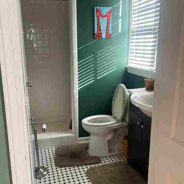 Private bedroom and bathroom