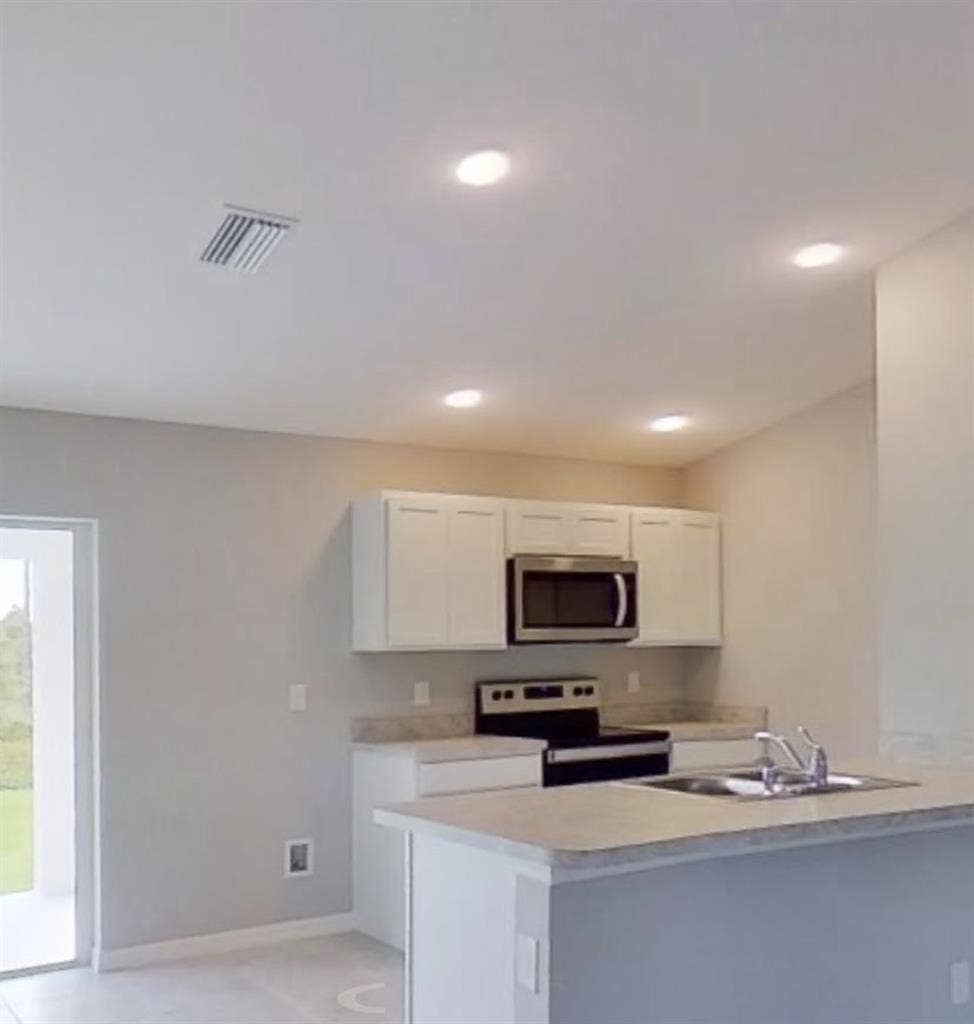 3 bedrooms and 2 bathrooms. Open
