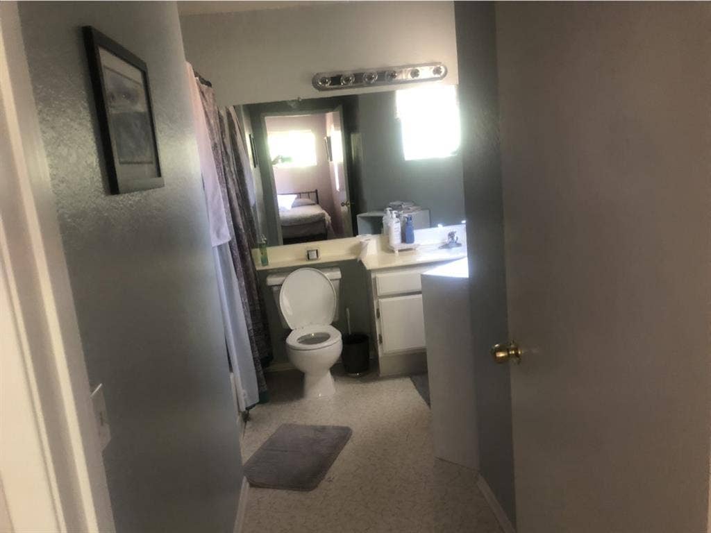 Private furnished bedroom and bath