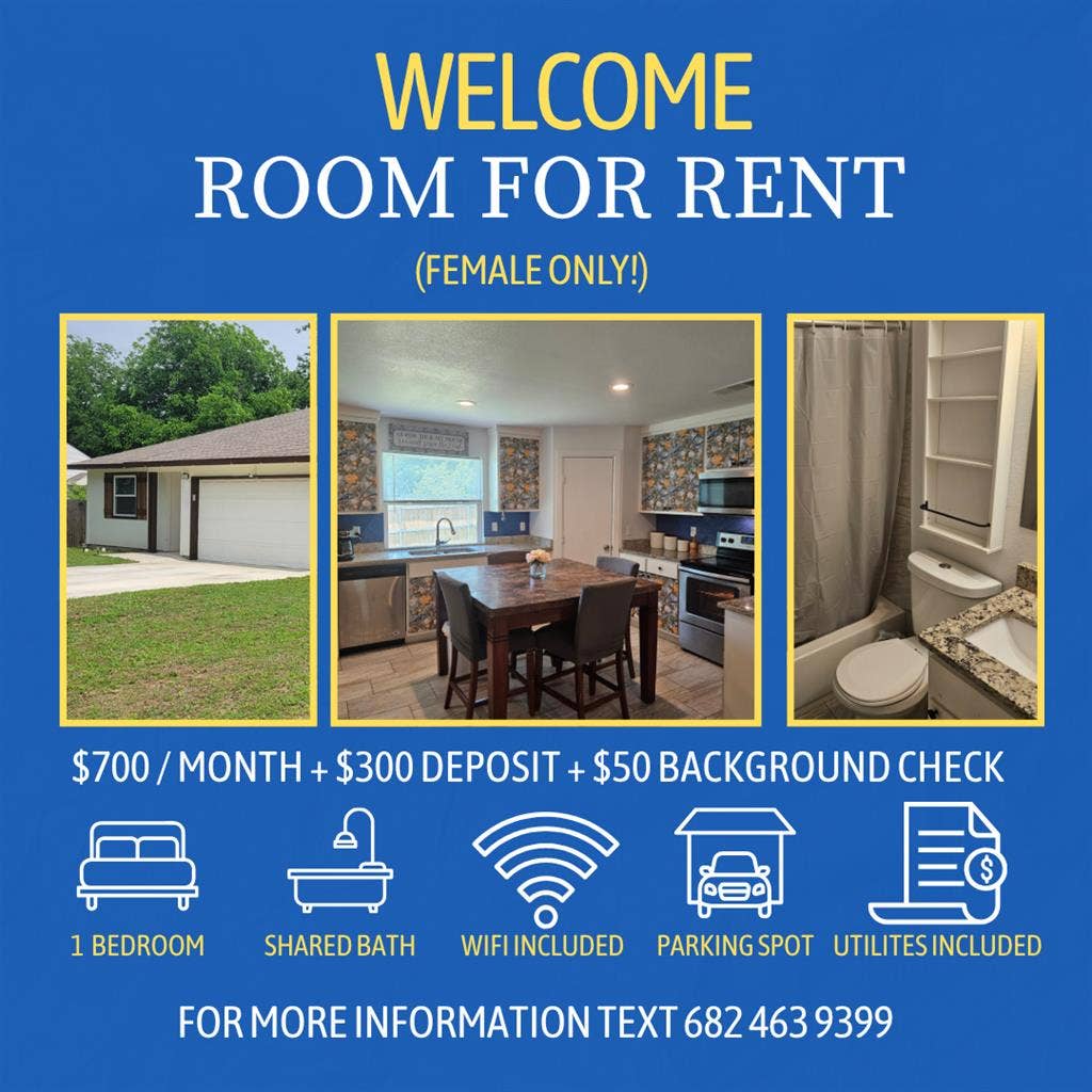 Room for Rent near North Fort Worth