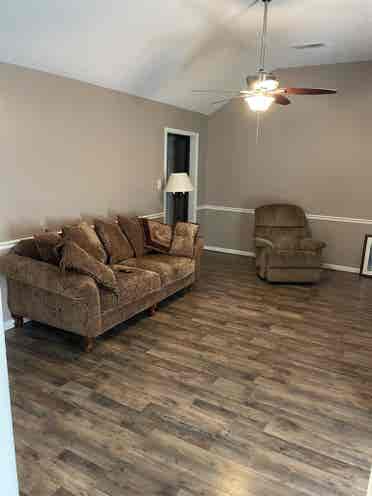 Master bedroom in a 3 bedroom house