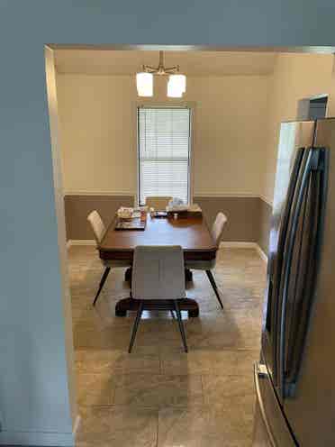Master bedroom in a 3 bedroom house