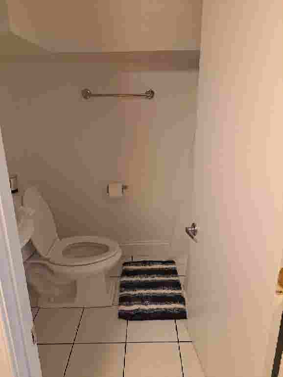 Basement with full bath in August