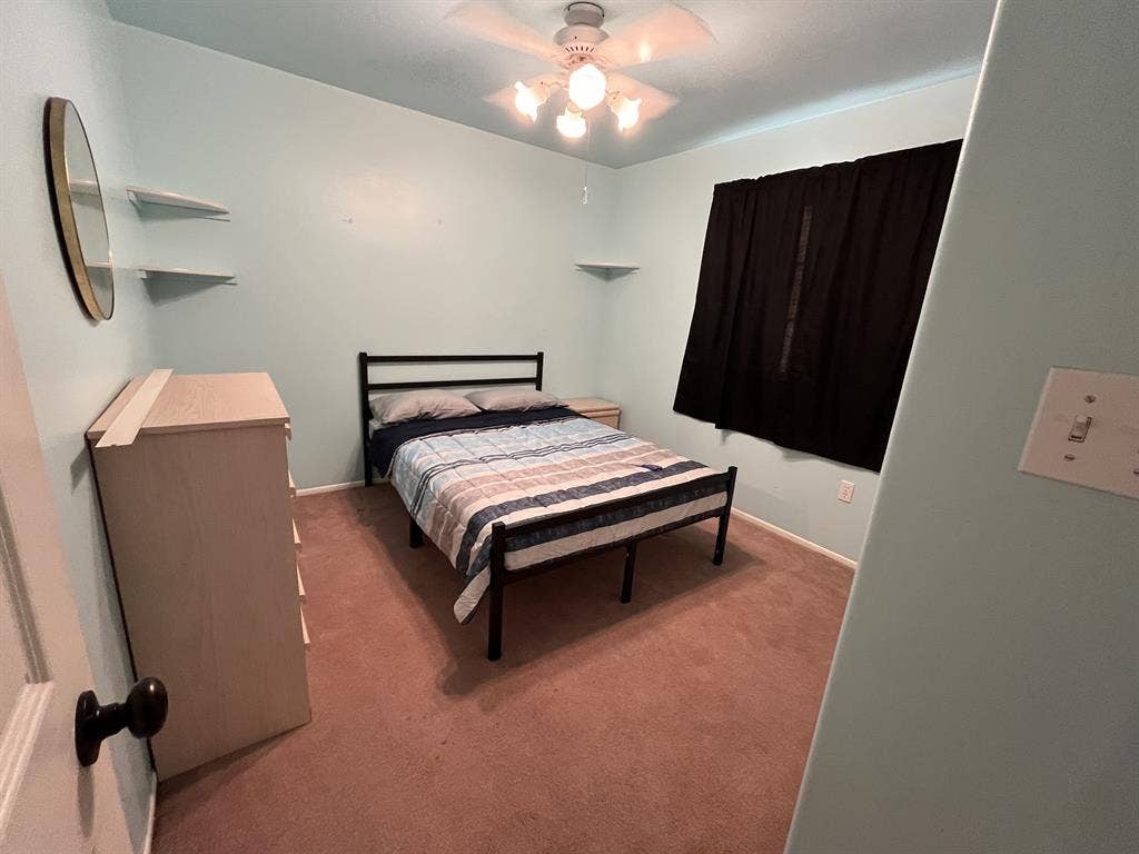 Quiet bedroom available now!
