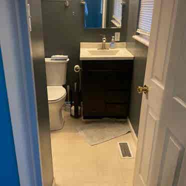 bed room and office shared bath