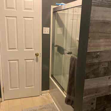 bed room and office shared bath
